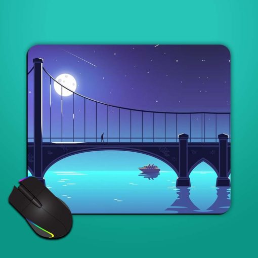 Night View Bridge Mouse Pad Chachhi