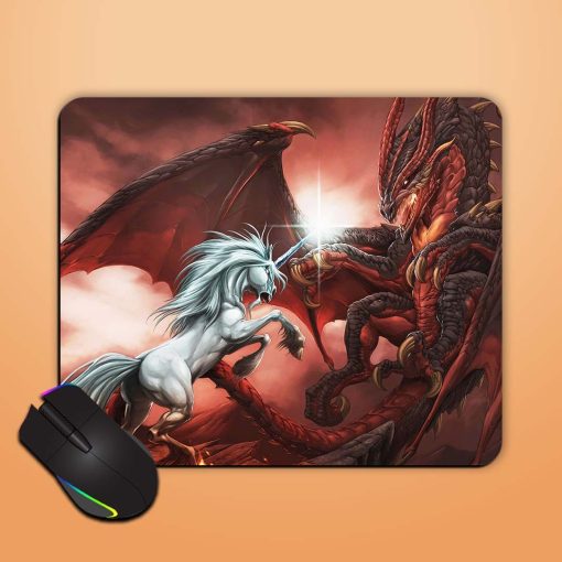 Dragon Vs Unicorn Mouse Pad Chachhi