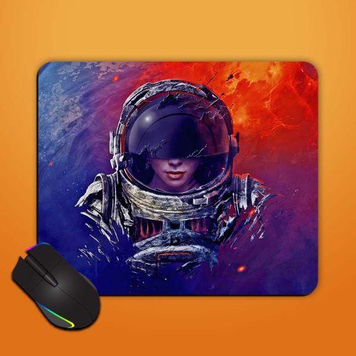 Astronaut Illustration Mouse Pad Chachhi