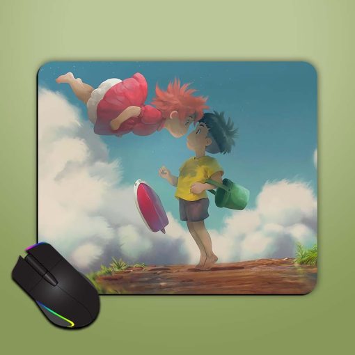 Flying Anime Boy Mouse Pad