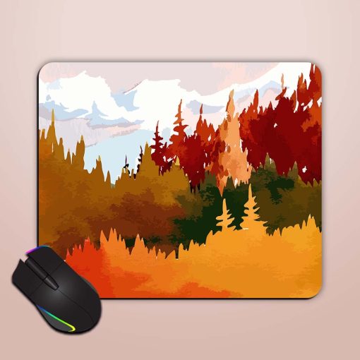 Trees On Hill Painting Mouse Pad Chachhi