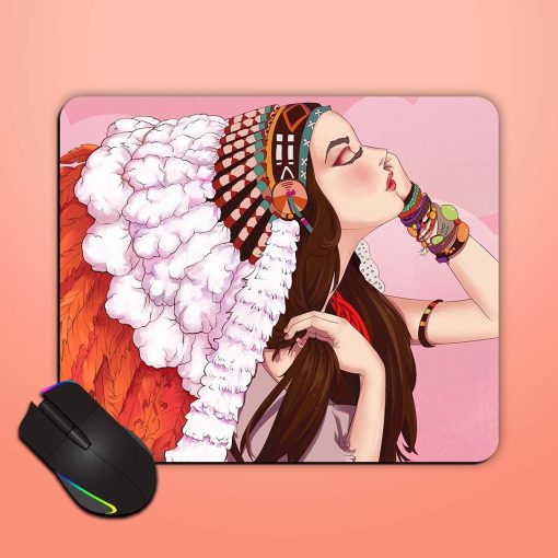 Sombras Anylady Feather Girl Mouse Pad Chachhi