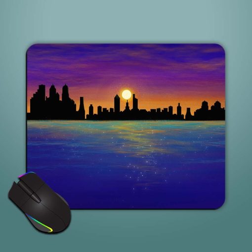 City Sunset Mouse Pad Chachhi