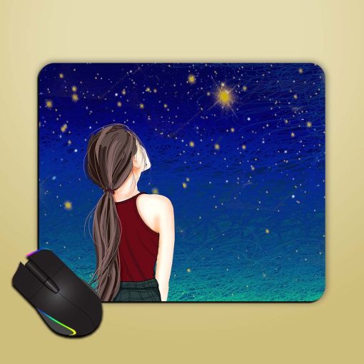 Girl Look At Sky Mouse Pad Chachhi