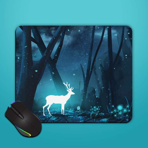 Moon Deer Painting Art Mouse Pad Chachhi