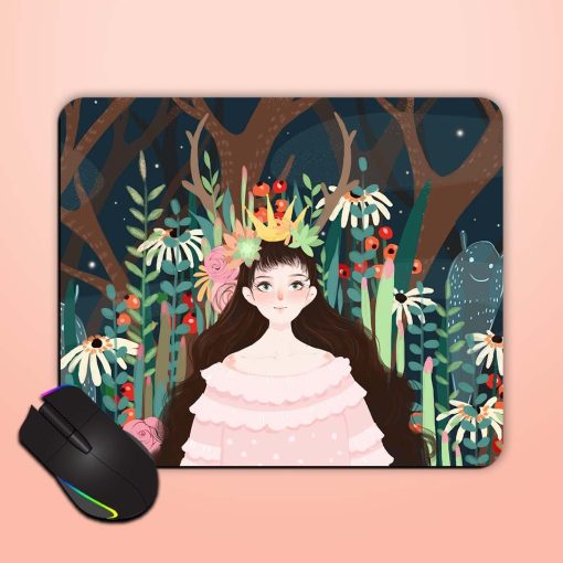 Forest Girl Mouse Pad Chachhi