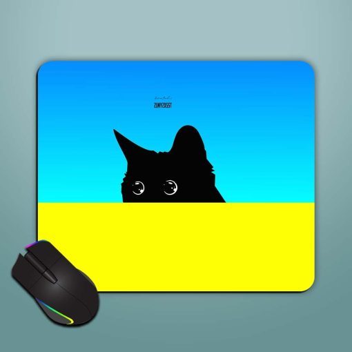 Black Cat Mouse Pad