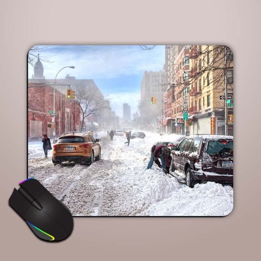 Snow Falling Mouse Pad Chachhi