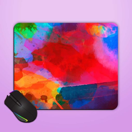 Abstract Watercolor Palette Mouse Pad Chachhi