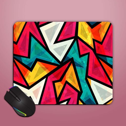 Abstract Colorful Geometric Mouse Pad Chachhi