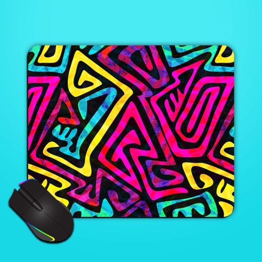 Psychedelic Seamless Pattern Mouse Pad Chachhi