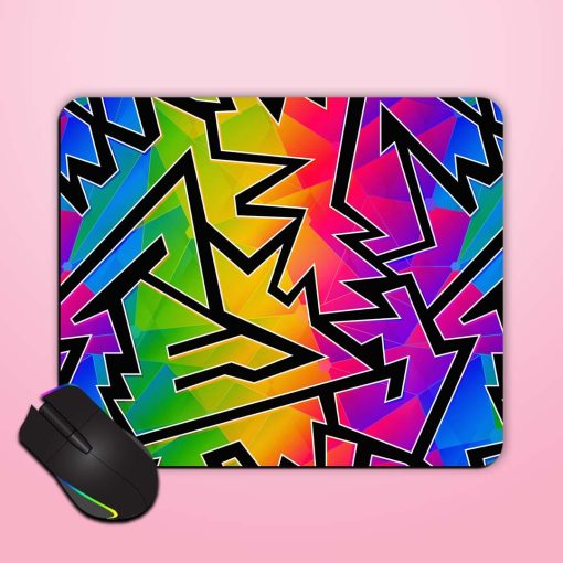 Rainbow Color Geometric Mouse Pad Chachhi