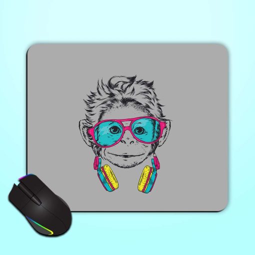 Funny Monkey Glasses Mouse Pad Chachhi