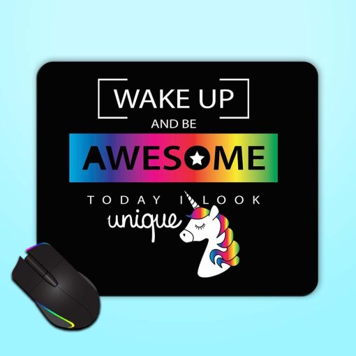 Inspirational Quote Unicorn Mouse Pad Chachhi