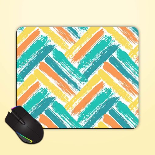 Painted Chevron Pattern Mouse Pad Chachhi