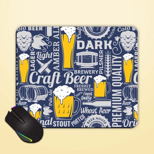 Typographic Vector Beer Mouse Pad Chachhi