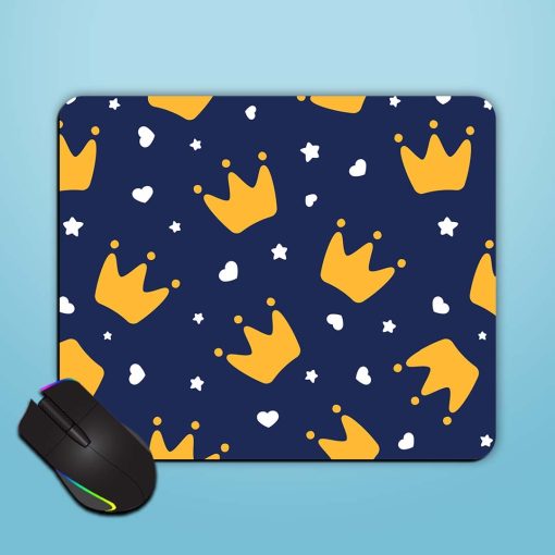 Crowns Vector Seamless Mouse Pad Chachhi