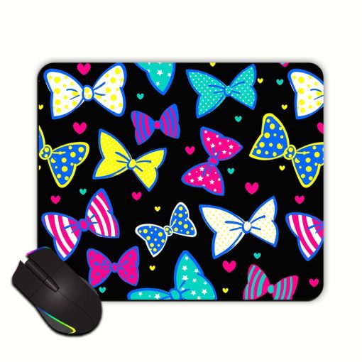 Bow Hearts Seamless Mouse Pad