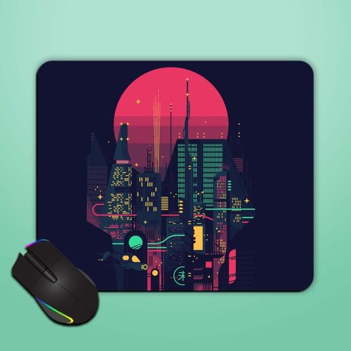 Cool Retro Futuristic Mouse Pad Chachhi