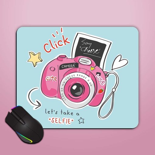 Typography Slogan Cartoon Mouse Pad