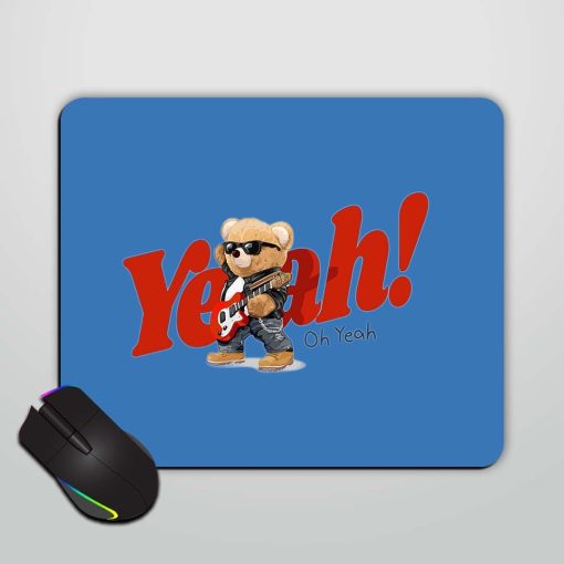 Yeah Slogan Bear Mouse Pad Chachhi