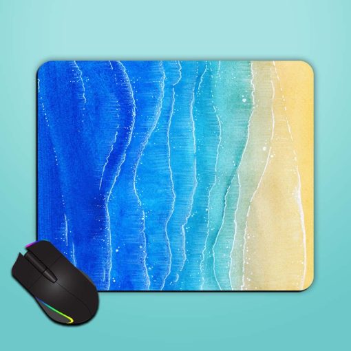 Watercolor Texture Blue Mouse Pad Chachhi