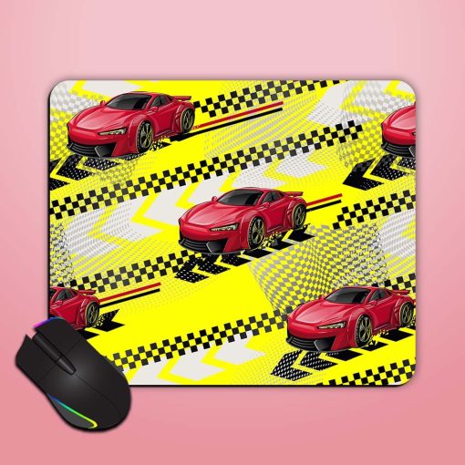 Abstract Seamless Red Mouse Pad Chachhi