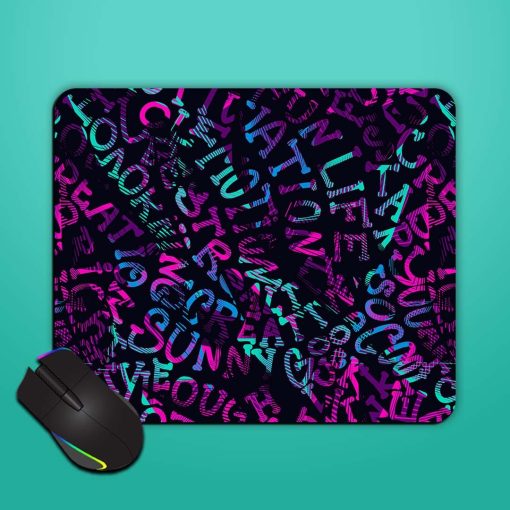 Abstract Seamless Lettering Mouse Pad Chachhi