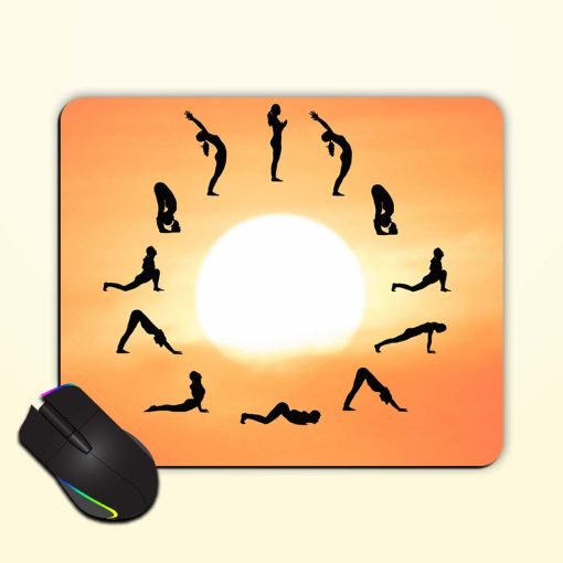 Sun Salutation Surya Mouse Pad Chachhi