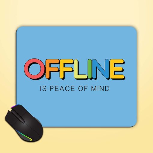 Offline Slogan Rainbow Mouse Pad Chachhi