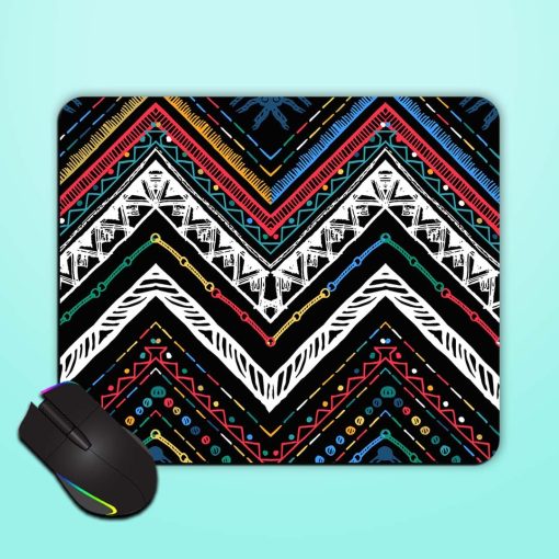 Seamless Ethnic Zigzag Mouse Pad Chachhi