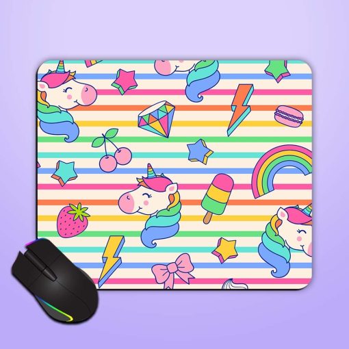 Cute Unicorn Dessert Mouse Pad
