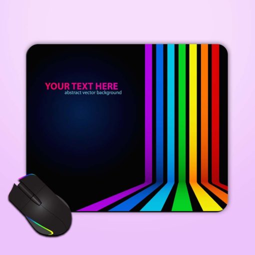 Rainbow Lines Background Mouse Pad Chachhi