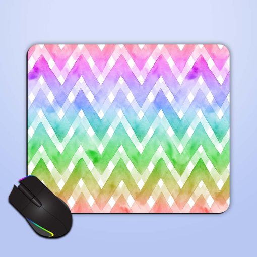 Chevrons Rainbow Colors Mouse Pad Chachhi