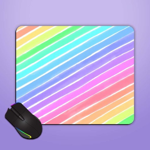 Rainbow Watercolor Illustration Mouse Pad Chachhi