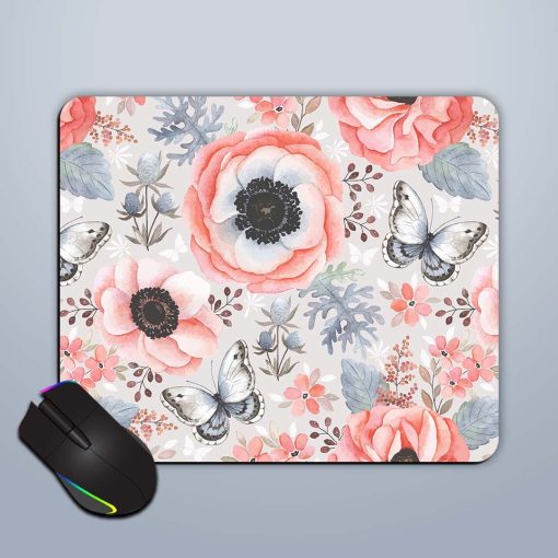 Seamless Pattern Anemones Mouse Pad Chachhi