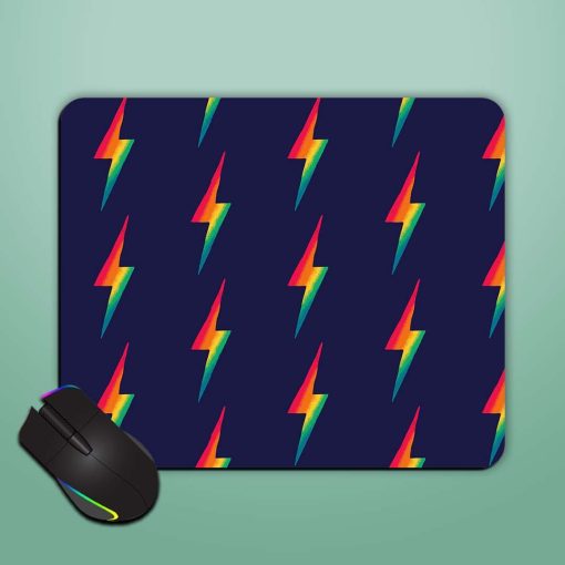 Rainbow Lightning Bolt Mouse Pad Chachhi