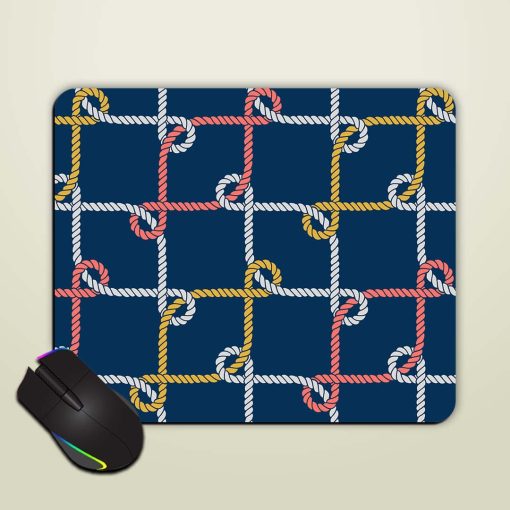 Seamless Nautical Rope Mouse Pad Chachhi