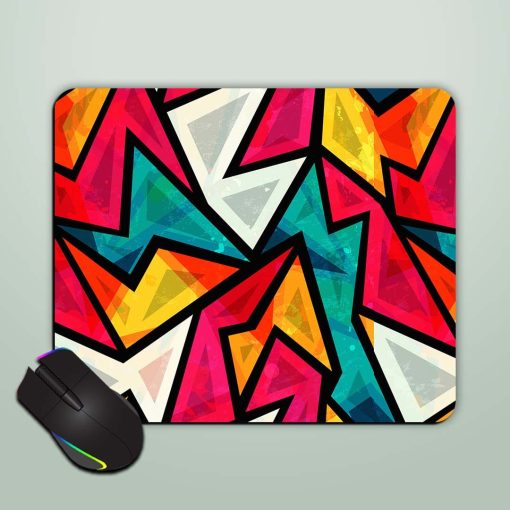 Abstract Colorful Geometric Mouse Pad Chachhi