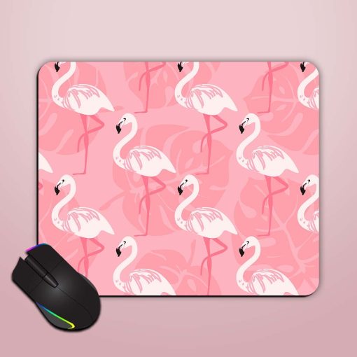 Seamless Pink Flamingo Mouse Pad Chachhi