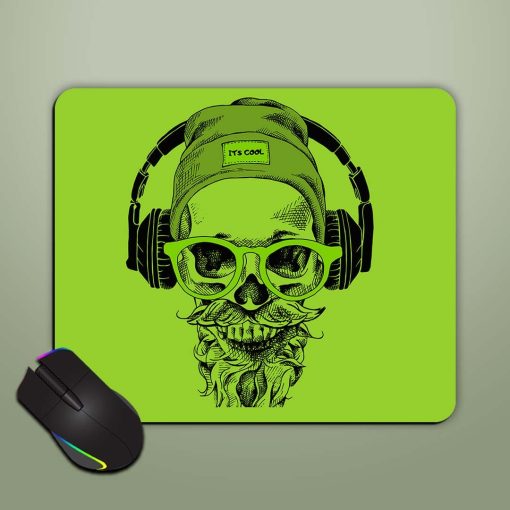 Skull Beard Mustache Mouse Pad Chachhi