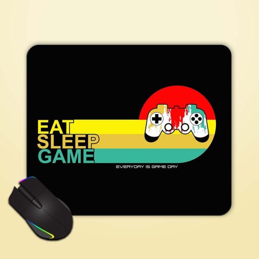 Eatsleepgame Repeat Typography Mouse Pad Chachhi