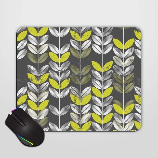 Retro Green Leaves Mouse Pad Chachhi