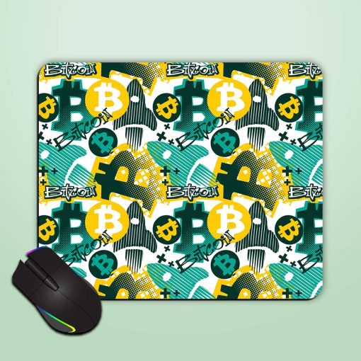 Bitcoin Doodle Style Mouse Pad Chachhi