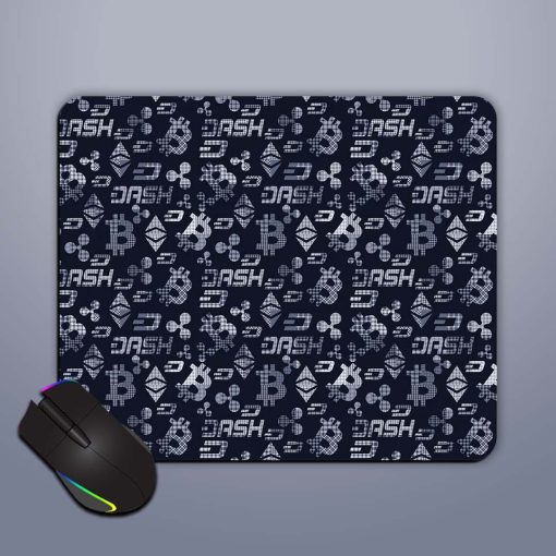 Cryptocurrency Seamless Pattern Mouse Pad Chachhi