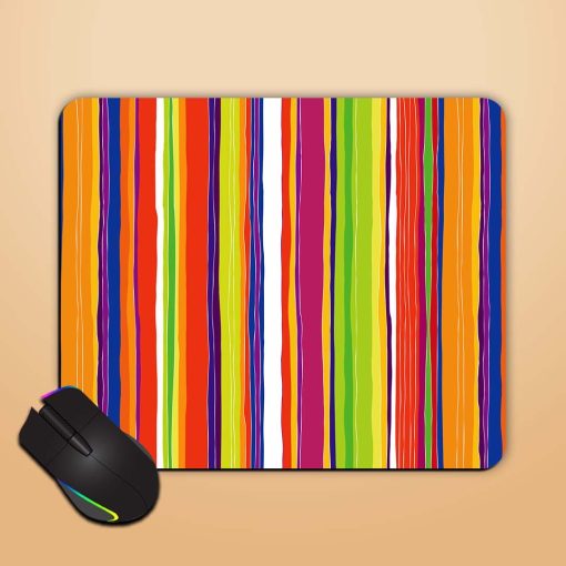 Abstract Colorful Stripes Mouse Pad Chachhi