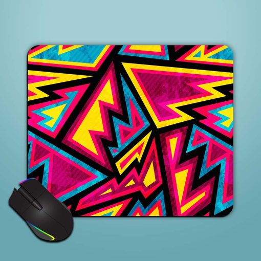 Psychedelic Colored Geometric Mouse Pad Chachhi