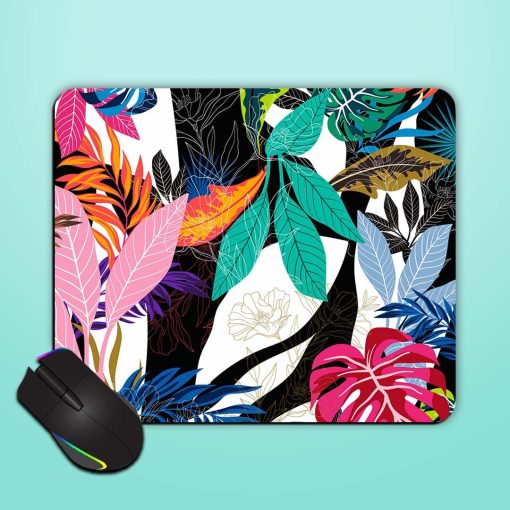 Floral Pattern Bright Mouse Pad Chachhi