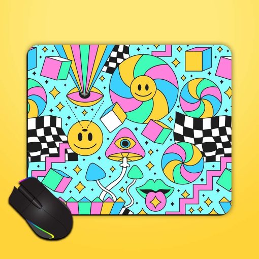 Trippy Rainbow 60S Mouse Pad Chachhi