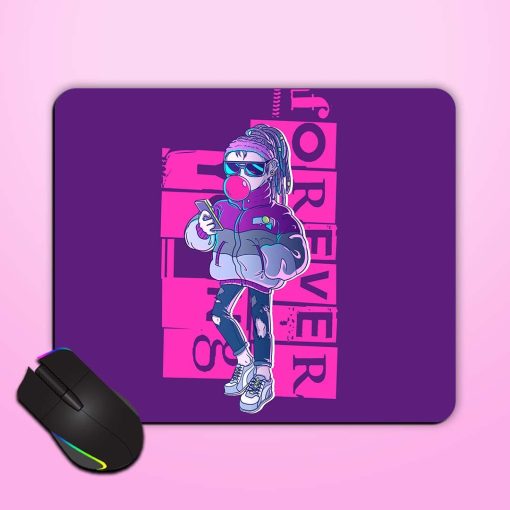 Forever Young Girl Mouse Pad